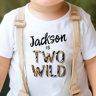 Two Wild Simple Jungle Safari Themed 2nd birthday Toddler T-shirt