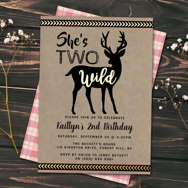 Two Wild Woodland Deer Girls 2nd Birthday Real (Creator Uploaded)