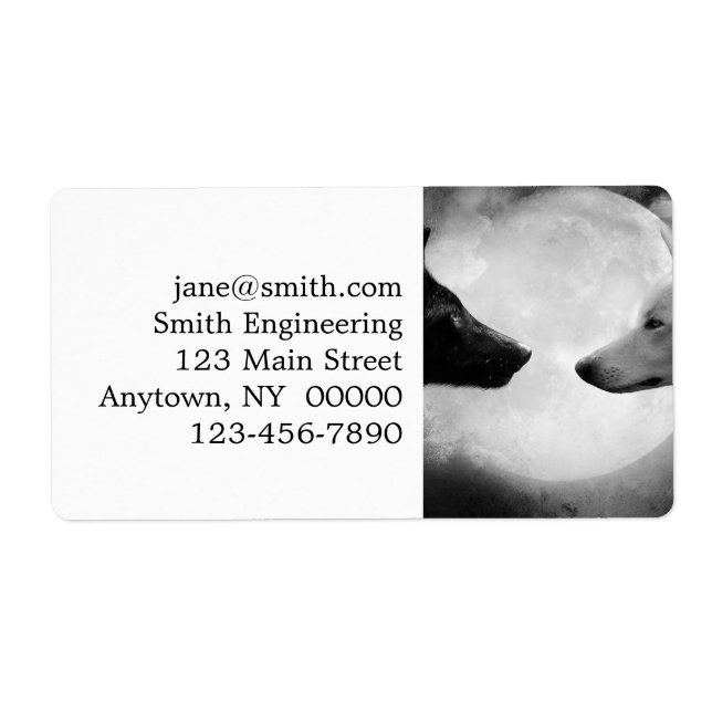 Two wolves facing each other (Devant)