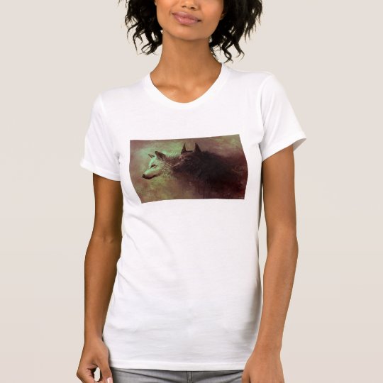 two wolves - painting wolf T-Shirt