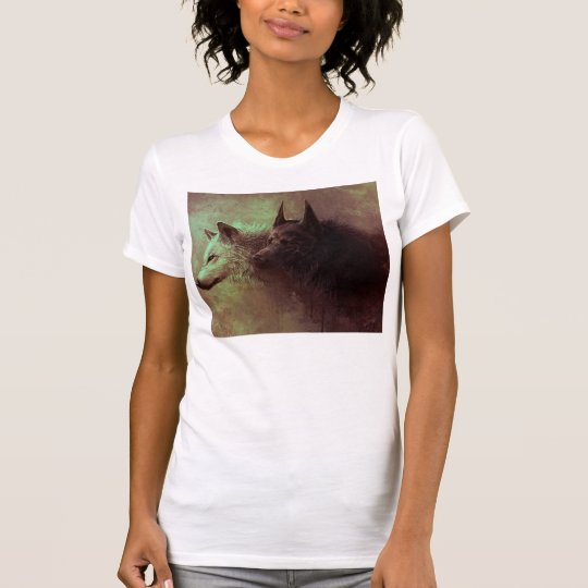 two wolves - painting wolf T-Shirt