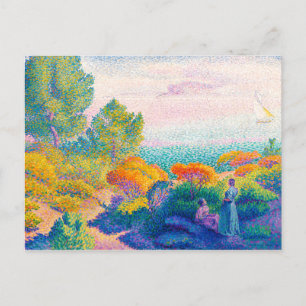 Two Women by Shore, Mediterranean H.E. Cross Postcard