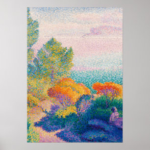 Two Women by the Shore, Mediterranean Poster