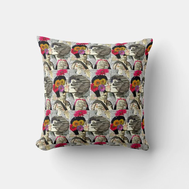 Two Women in Love | Pride Kiss Throw Pillow (Front)