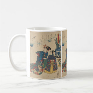 Two Women Looking at a Bird by Utagawa Kuniyoshi  Coffee Mug