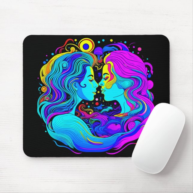 Two Women Mouse Pad (With Mouse)