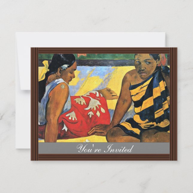 Two Women Of Tahiti (What'S New Parau Api) Invitation (Front)