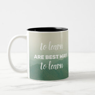 Two Words One Middle Finger Funny Sarcastic Quote Two-Tone Coffee Mug