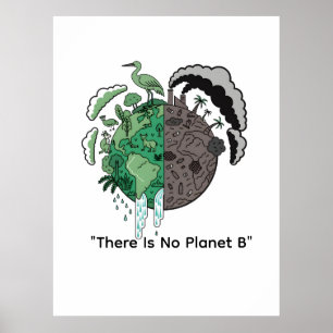 Two Worlds Eco Earth   Sustainability Awareness Poster