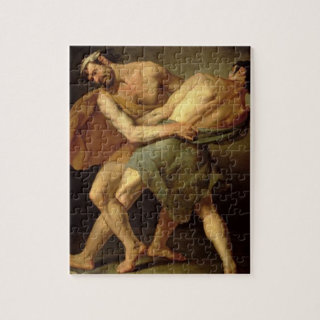 Two Wrestlers Jigsaw Puzzle (Vertical)