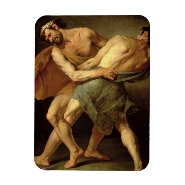 Two Wrestlers Magnet (Vertical)