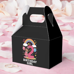 Two Year Old Birthday Girl Cute 2nd Birthday Favor Box