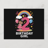 Two Year Old Birthday Girl Cute 2nd Birthday 