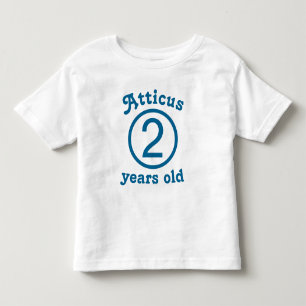 Two Years Old Personalized Blue Toddler T-shirt