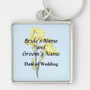 Two Yellow Irises and Buds Wedding Products Keychain