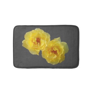 Two Yellow Roses Bath Mat