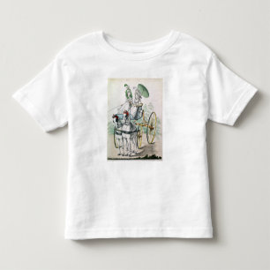 Two young ladies in calico gowns toddler t-shirt