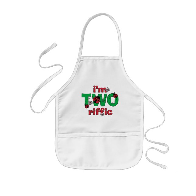 TWOriffic Ladybug 2nd Birthday Kids Apron (Front)