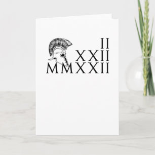 Twosday 2-22-22 with Roman numerals Card