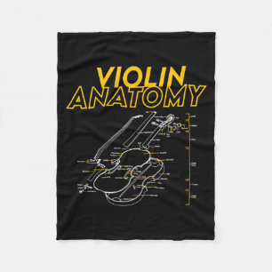 Twoset Violin Violin Anatomy Drawing Diagram Limit Fleece Blanket