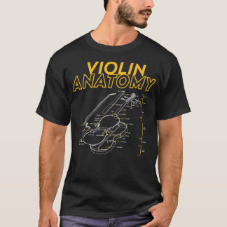 twoset violin violin anatomy drawing diagram limit T-Shirt