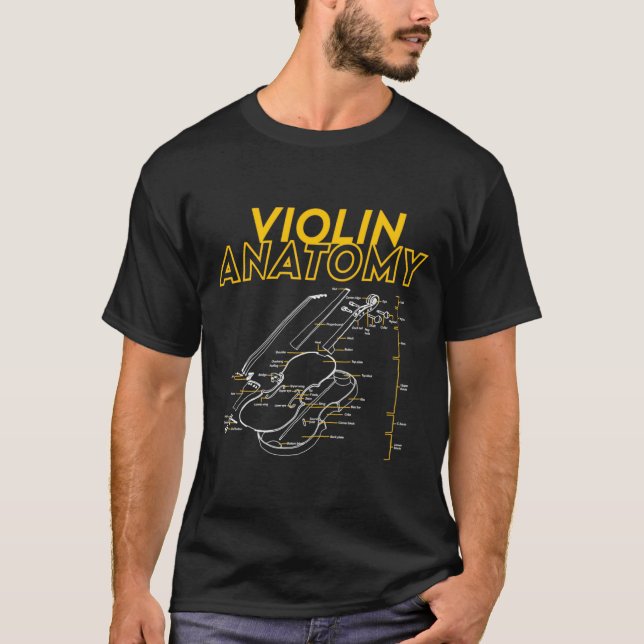 Twoset Violin Violin Anatomy Drawing Diagram Limit T-Shirt (Front)