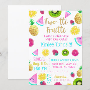 TWOtti Fruitti Birthday Invitation