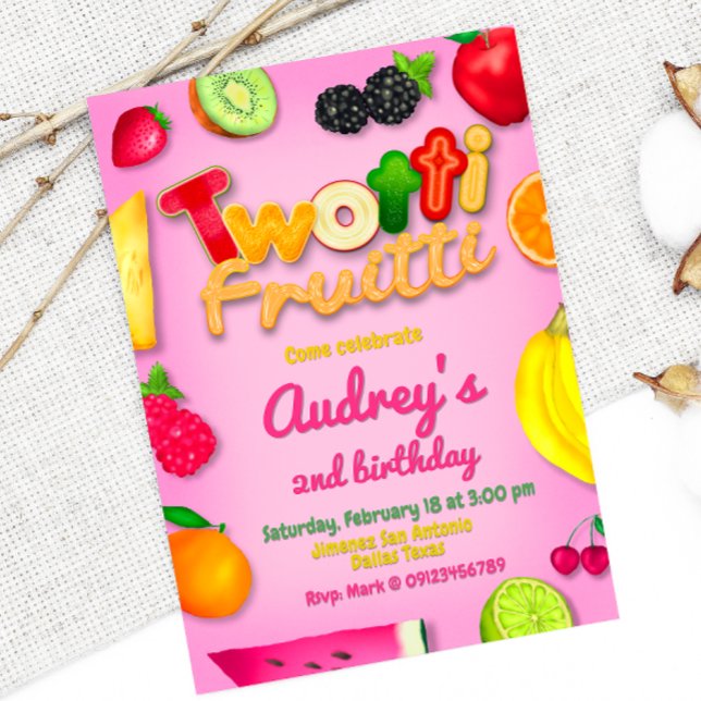 Twotti Fruitti - Fruits Birthday Invitation (Creator Uploaded)