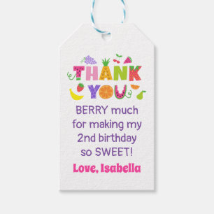 TWOtti Fruity 2nd Birthday Party Favour Tag