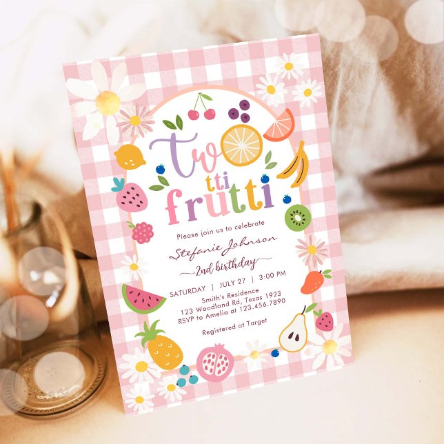 Twotti Frutti 2nd Birthday Invitation (Créateur téléchargé)