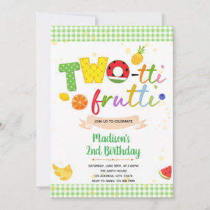 TWOtti Frutti Invitation d'anniversaire
