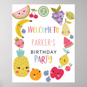 Twotti Frutti Poster d'accueil pour l'anniversaire