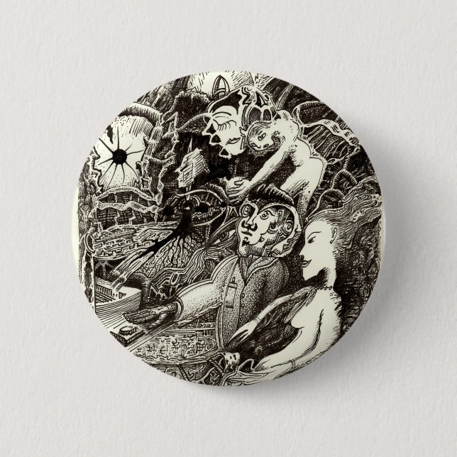 TwoWorlds 2 Inch Round Button (Front)