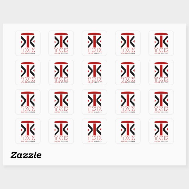 TXK Custom Ukuleles small stickers (Sheet)