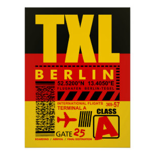 TXL Tegel Berlin Airport Poster