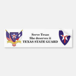 TXSG Serve Texas She deserves it Bumper Sticker