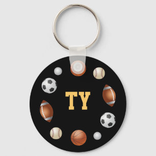 Ty World of Sports Keychain - Black