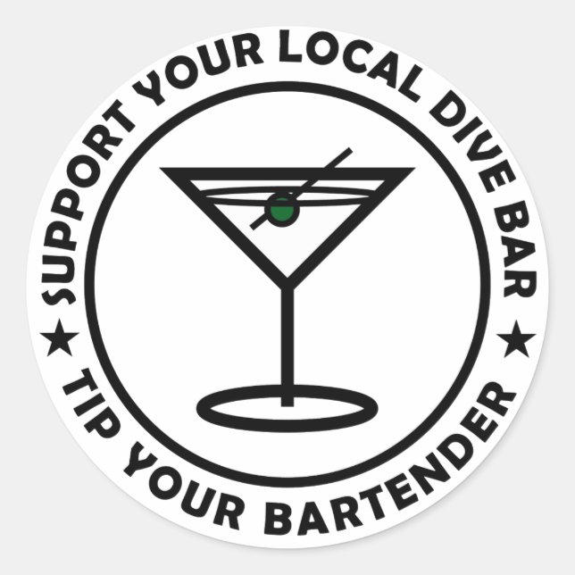 TYB Support Your Local Dive Classic Round Sticker (Front)