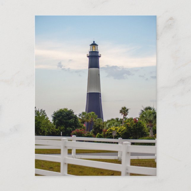 tybee island beach lighthouse north carolina thund postcard (Front)