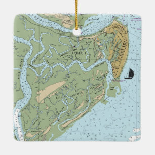 Tybee Island Georgia Ceramic Ornament