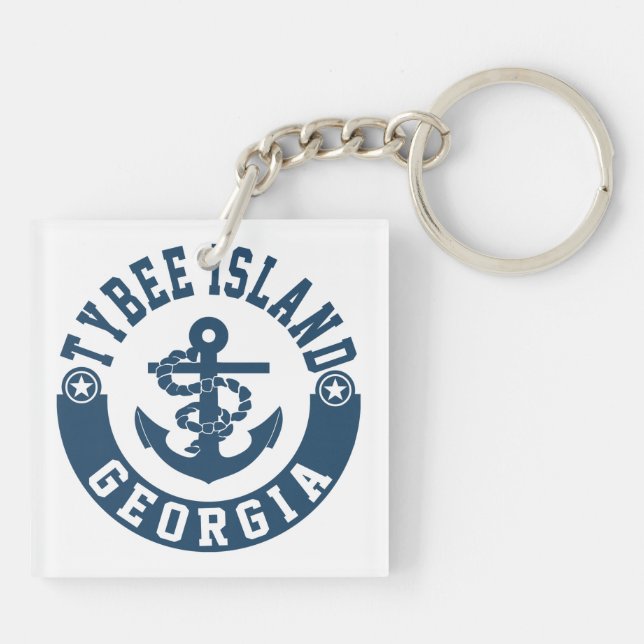 Tybee Island Georgia Keychain (Back)