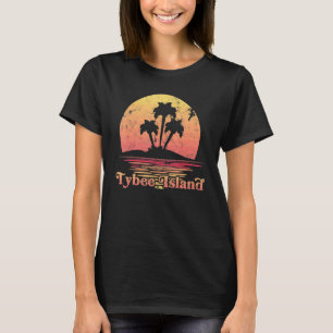 Tybee Island Georgia Sunset Sea Beach Retro T-Shirt