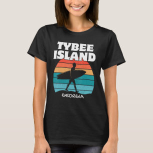 TYBEE ISLAND GEORGIA SURF VINTAGE SUNSET SURFING T-Shirt