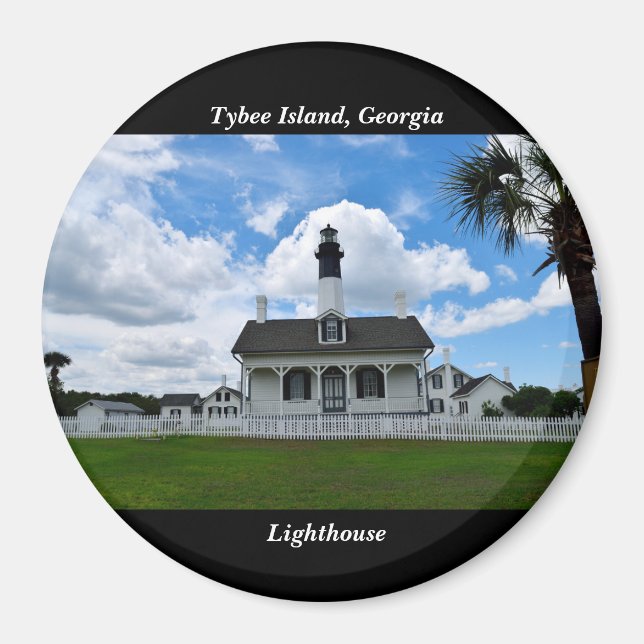 Tybee Island, Géorgie Lighthouse Magnet (Devant)