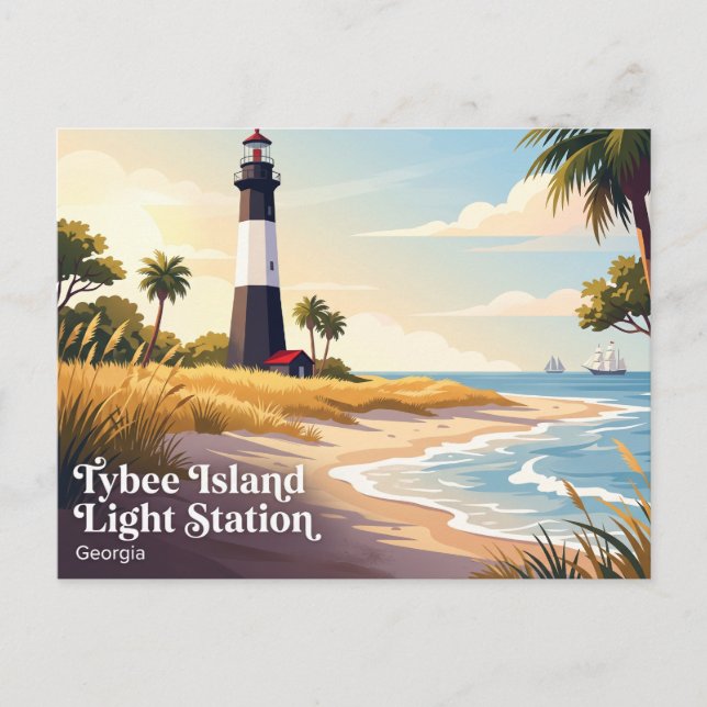 Tybee Island Light Station USA Postcard (Front)