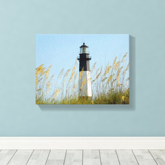 Tybee Island Lighthouse  Canvas Print (Insitu(Wood Floor))