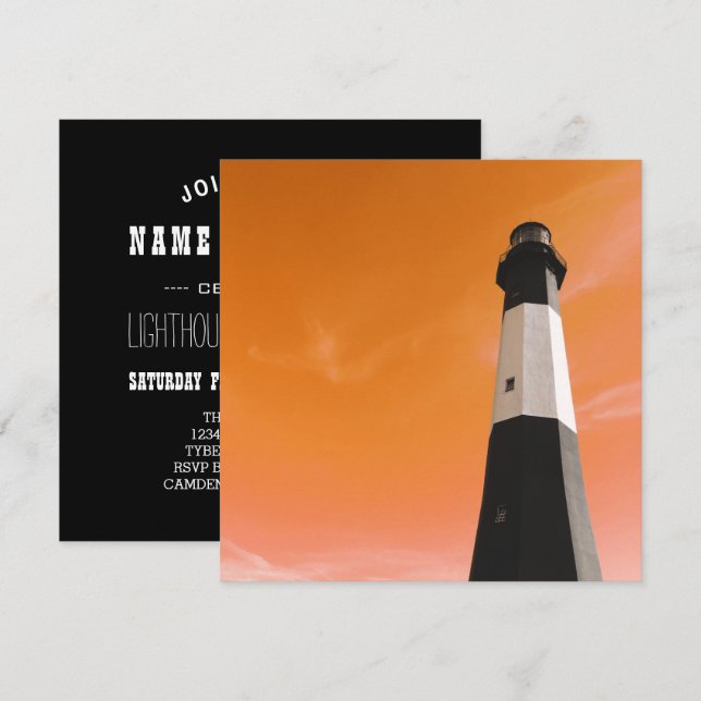 tybee island lighthouse invitation (Front/Back)