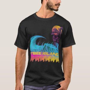 Tybee Island Retro 80s Style Vintage  Surf  T-Shirt