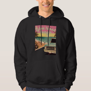 Tybee Island Retro Beach Vacation Souvenir Georgia Hoodie