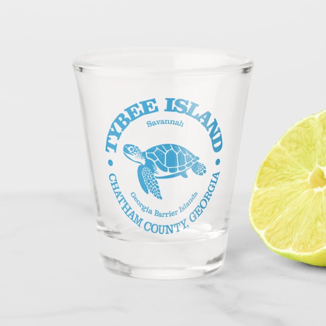 Tybee Island (sea turtle) Shot Glass (Front)